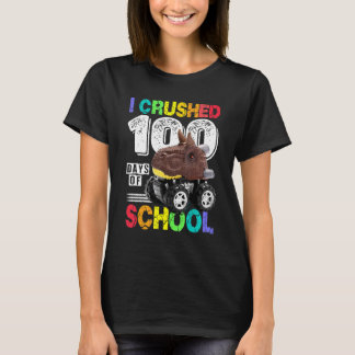 Ik verpletterde 100 dagen dinosaurus monstertruck t-shirt