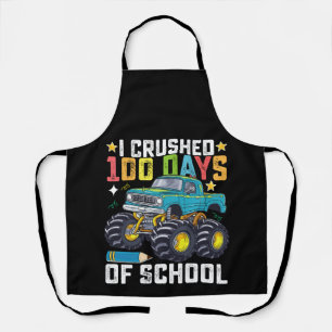 Ik verpletterde 100 dagen monstertruck van school schort