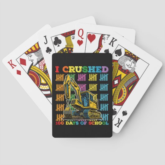 Ik verpletterde 100 dagen school graafmachine pokerkaarten (Achterkant)