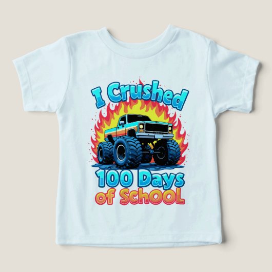 Ik verpletterde 100 dagen school monstertruck 100 (Design voorkant)