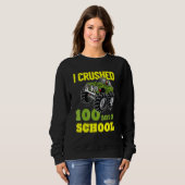 Ik verpletterde 100 dagen school monstertruck 1 trui (Voorkant volledig)