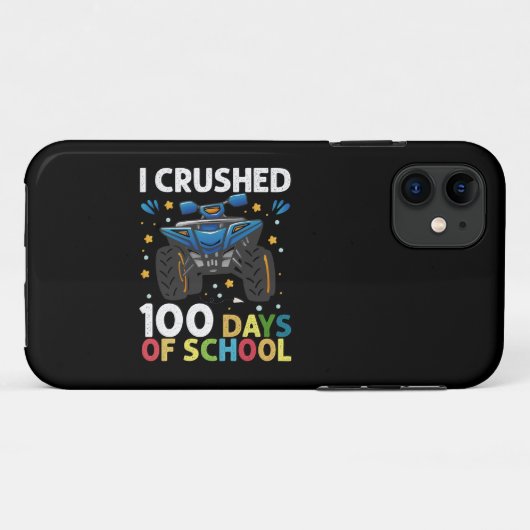 Ik verpletterde 100 dagen school monstertruck jong Case-Mate iPhone case (Achterkant (horizontaal))