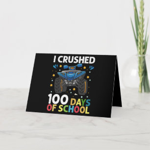 Ik verpletterde 100 dagen school monstertruck jong kaart