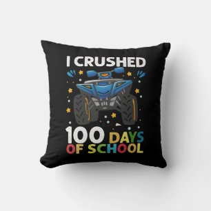 Ik verpletterde 100 dagen school monstertruck jong kussen