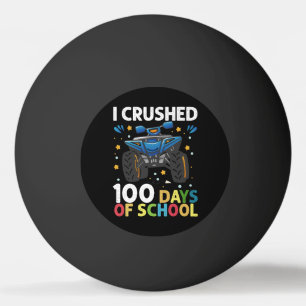 Ik verpletterde 100 dagen school monstertruck jong pingpongbal
