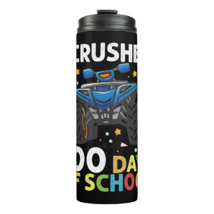 Ik verpletterde 100 dagen school monstertruck jong thermosbeker