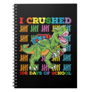 Ik verpletterde 100 dagen school T-Rex dinosaurus Notitieboek