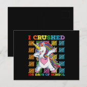 Ik verpletterde 100 dagen schooleenhoorn briefkaart (Voorkant / Achterkant)