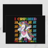 Ik verpletterde 100 dagen schooleenhoorn kaart (Voorkant / Achterkant)