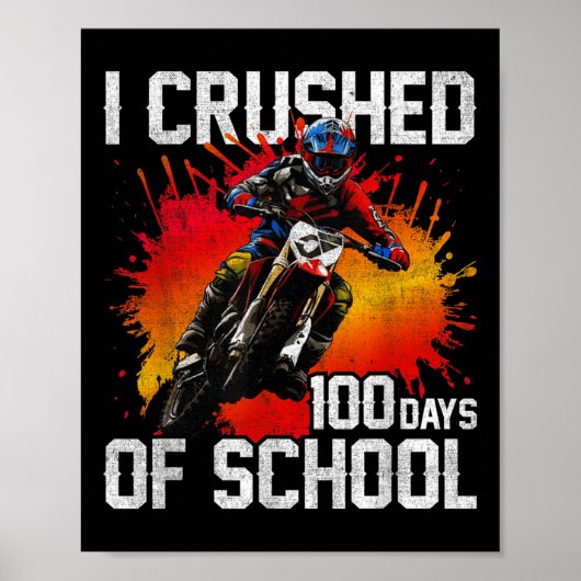 Ik verpletterde 100 dagen schoolvuilfiets voor jon poster (Voorkant)