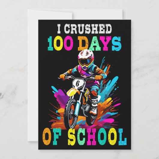 Ik verpletterde 100 dagen van school Motocross Kaart (Voorkant)