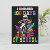 Ik verpletterde 100 dagen van school Motocross Kaart (Staand voorkant)