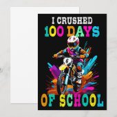 Ik verpletterde 100 dagen van school Motocross Kaart (Voorkant / Achterkant)
