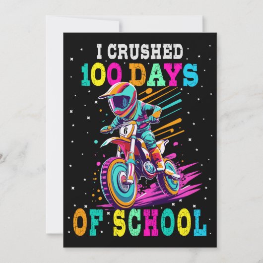 Ik verpletterde 100 dagen van school Motocross Kaart (Voorkant)