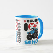 Ik verpletterde 100 dagen van school schattige mon mok (Voorkant rechts)