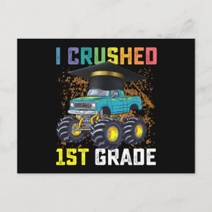 Ik verpletterde 1e klas Monster Truck Afstuderen Briefkaart