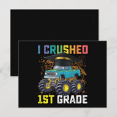 Ik verpletterde 1e klas Monster Truck Afstuderen Briefkaart (Voorkant / Achterkant)