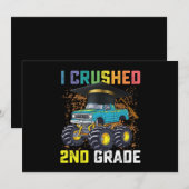 Ik verpletterde 2e klas Monster Truck Afstuderen Kaart (Voorkant / Achterkant)