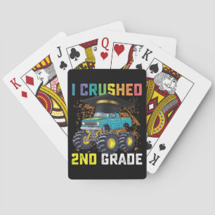 Ik verpletterde 2e klas Monster Truck Afstuderen Pokerkaarten