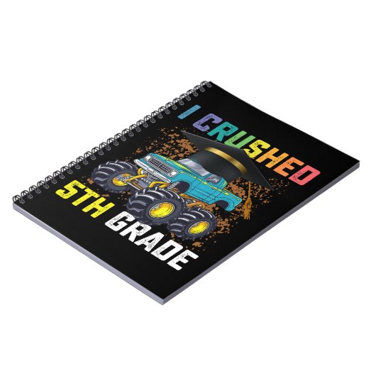Ik verpletterde 5e klas Monster Truck Afstuderen Notitieboek (Linkerzijde)
