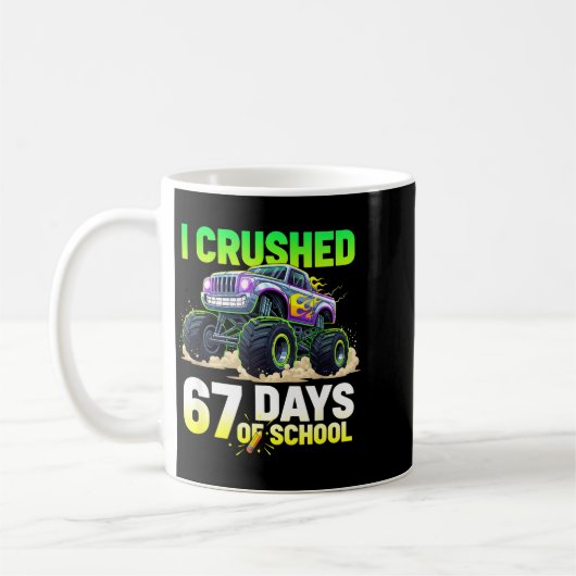 Ik verpletterde 67 dagen school 6 7 Meme grappig z Koffiemok (Links)