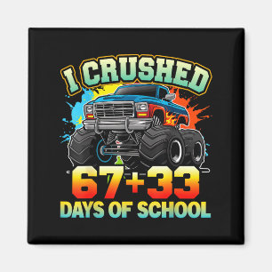Ik verpletterde 67 dagen school monstertruck 100 d magneet