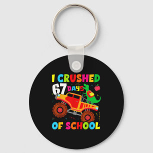Ik verpletterde de 67e dag van school Dinosaur 67 Sleutelhanger
