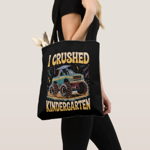 Ik verpletterde de kleuter-monstertruck-afstuderen tote bag