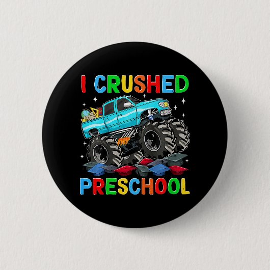 Ik verpletterde de kleuterschool de laatste dag va ronde button 5,7 cm (Voorkant)