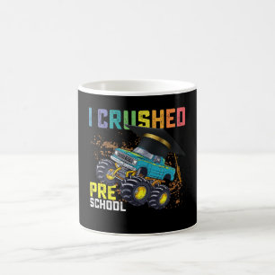 Ik verpletterde de kleuterschool monstertruck afst koffiemok