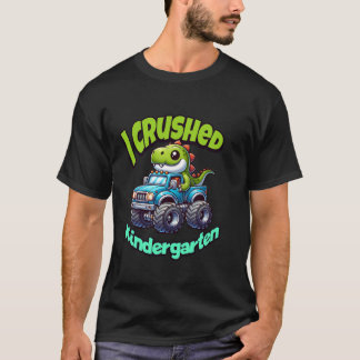 Ik verpletterde kleuterschool dinosaurus monster v t-shirt