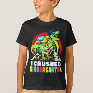 Ik verpletterde kleuterschool dinosaurus t rex kla t-shirt