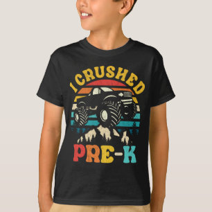 Ik verpletterde PRE-K Monster Truck Graduation Cap T-shirt