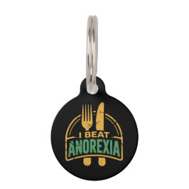 Ik versla anorexia bewustzijn grappig ontwerp huisdierpenning