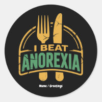 Ik versla anorexia bewustzijn grappig ontwerp