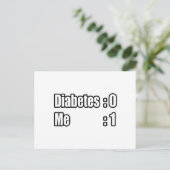 Ik versla diabetes (scorebord) briefkaart (Staand voorkant)