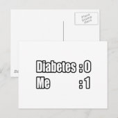 Ik versla diabetes (scorebord) briefkaart (Voorkant / Achterkant)