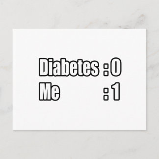 Ik versla diabetes (scorebord) briefkaart