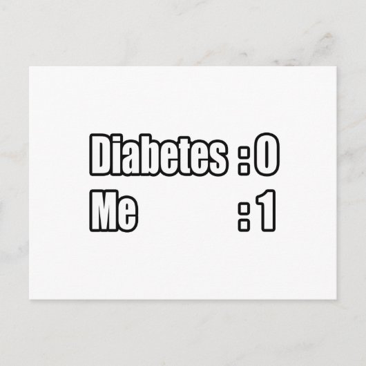 Ik versla diabetes (scorebord) briefkaart (Voorkant)