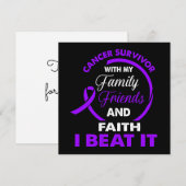 Ik versla het pancreaskanker overlevende ondersteu bedankkaart (Voorkant / Achterkant)