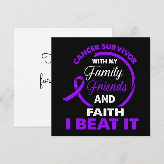 Ik versla het pancreaskanker overlevende ondersteu bedankkaart (Voorkant / Achterkant)