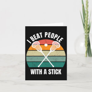 Ik versla mensen met een grappige stick Lacrosse s Kaart