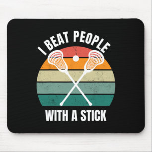 Ik versla mensen met een grappige stick Lacrosse s Muismat