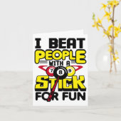 Ik versla mensen met een stok voor vun parellaarze kaart (Gele Bloem)