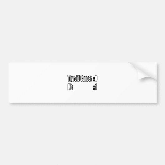Ik versla schildklierkanker (scorebord) bumpersticker (Voorkant)