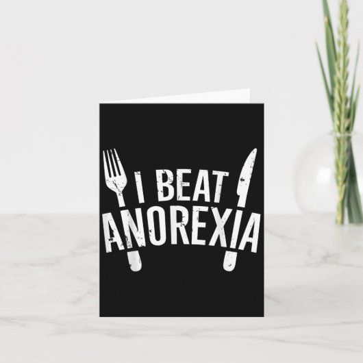 Ik Versloeg Anorexia Bewustzijn Grappig, Klein Kaart (Voorkant)