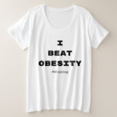 IK VERSLOEG OBESITAS T-shirt Gewichtsverlies Dieet (Design voorkant)