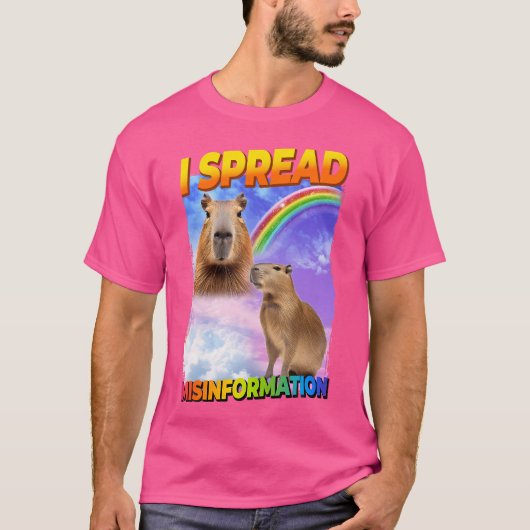 Ik verspreidde desinformatie Capybara T-shirt (Voorkant)