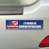 Ik verstik liever republikeinen bumpersticker (Op auto)