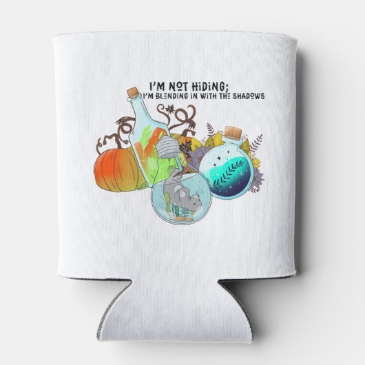 Ik verstop me niet; ik ben aan het mengen in grapp blikjeskoeler (Achterkant)